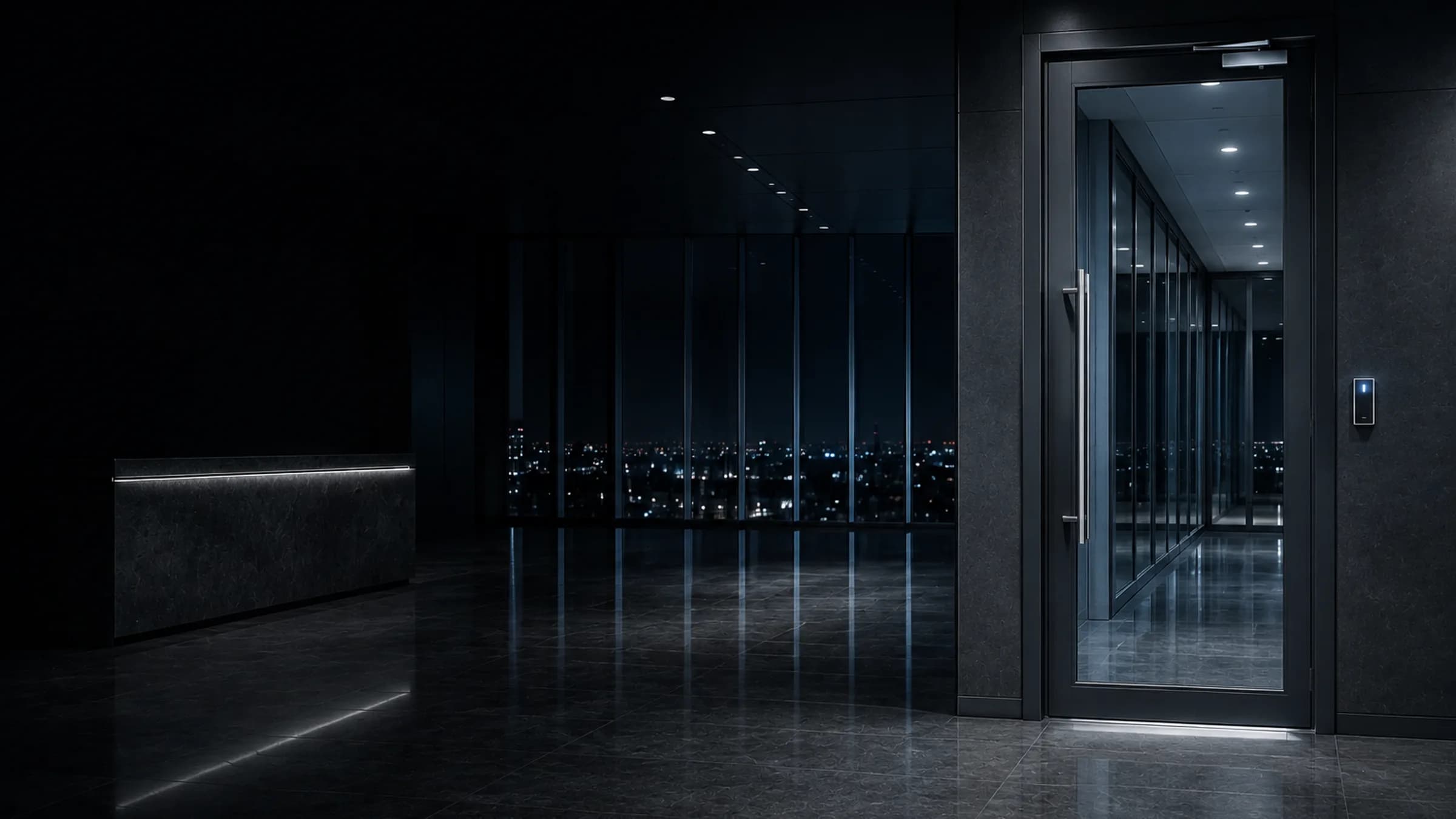 Двери HanDoors в лобби бизнес-центра