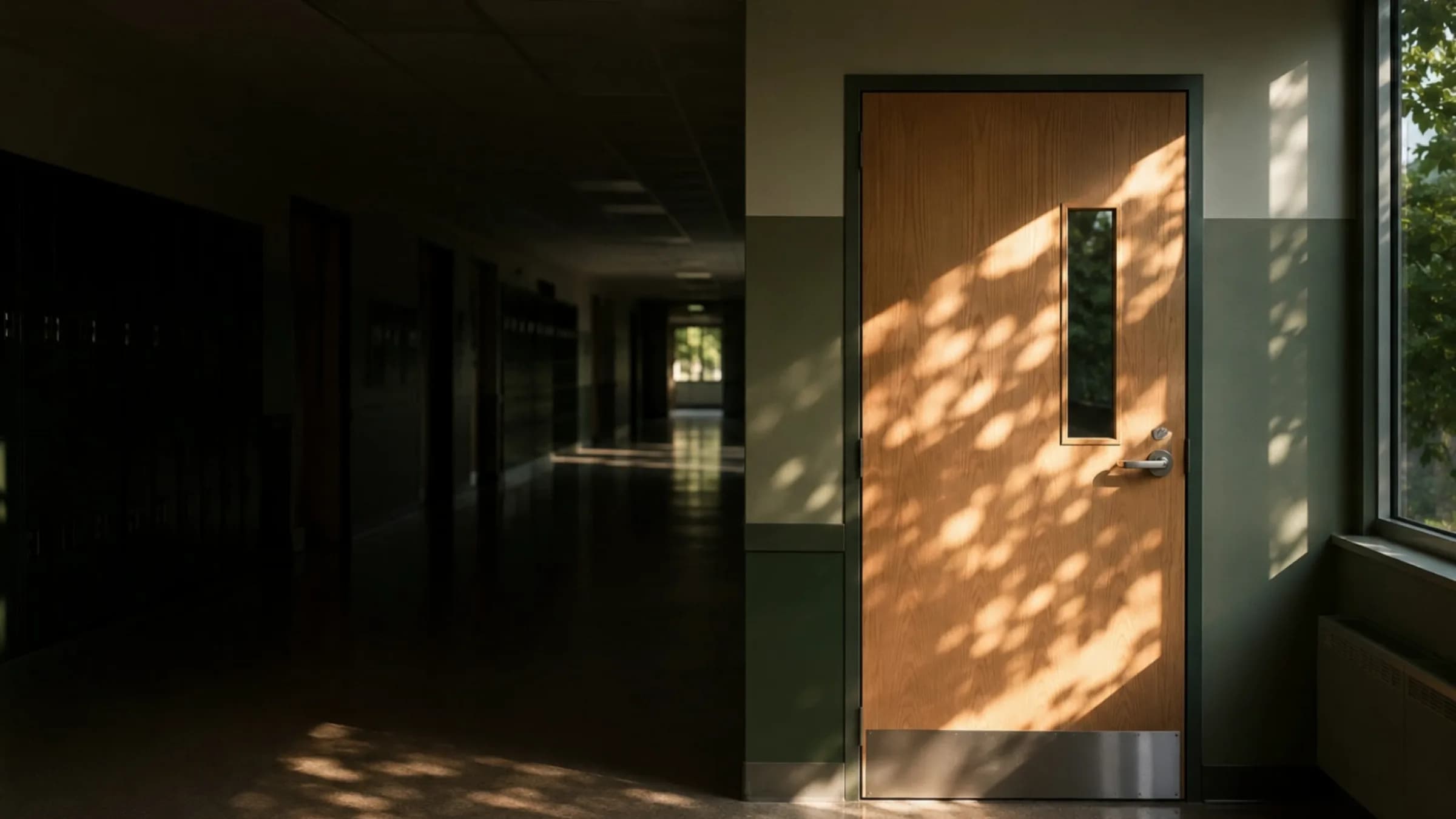 Двери HanDoors в коридоре школы