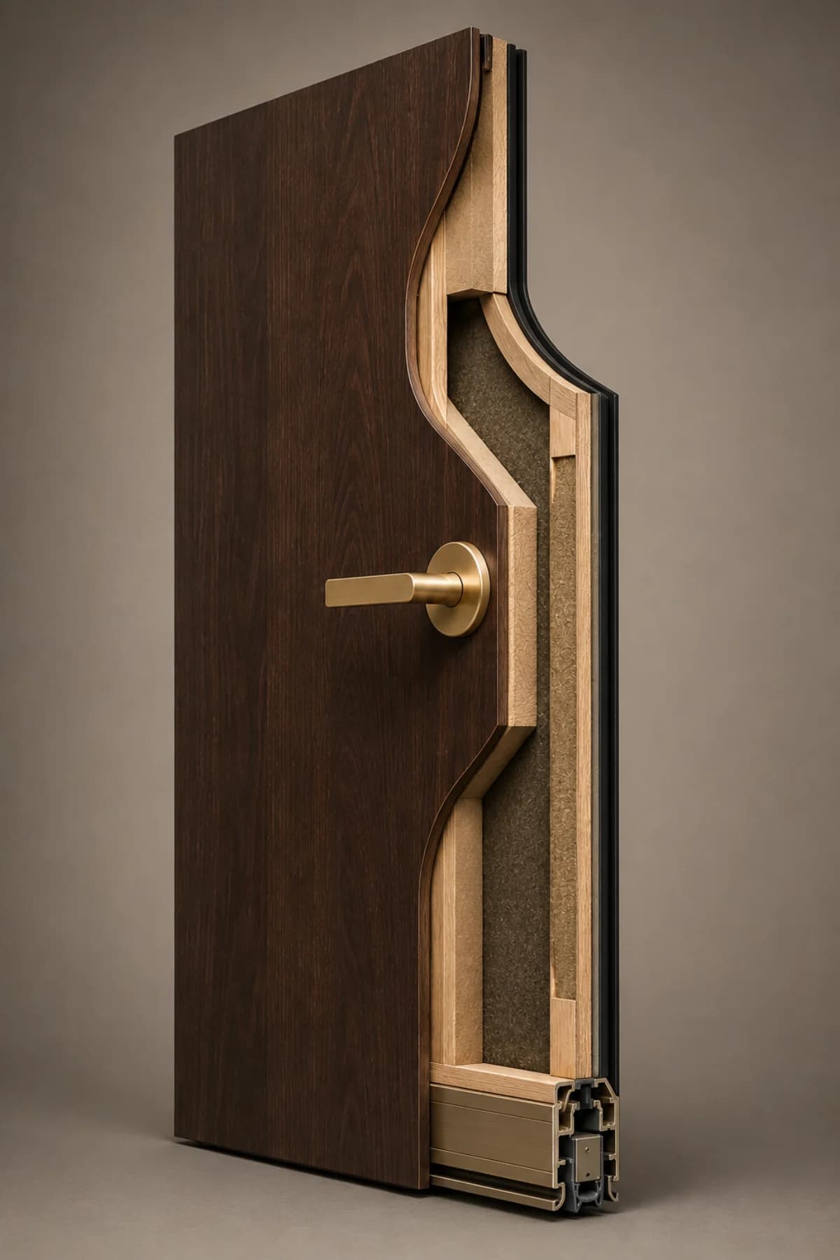 Конструкция гостиничной двери HanDoors в разрезе